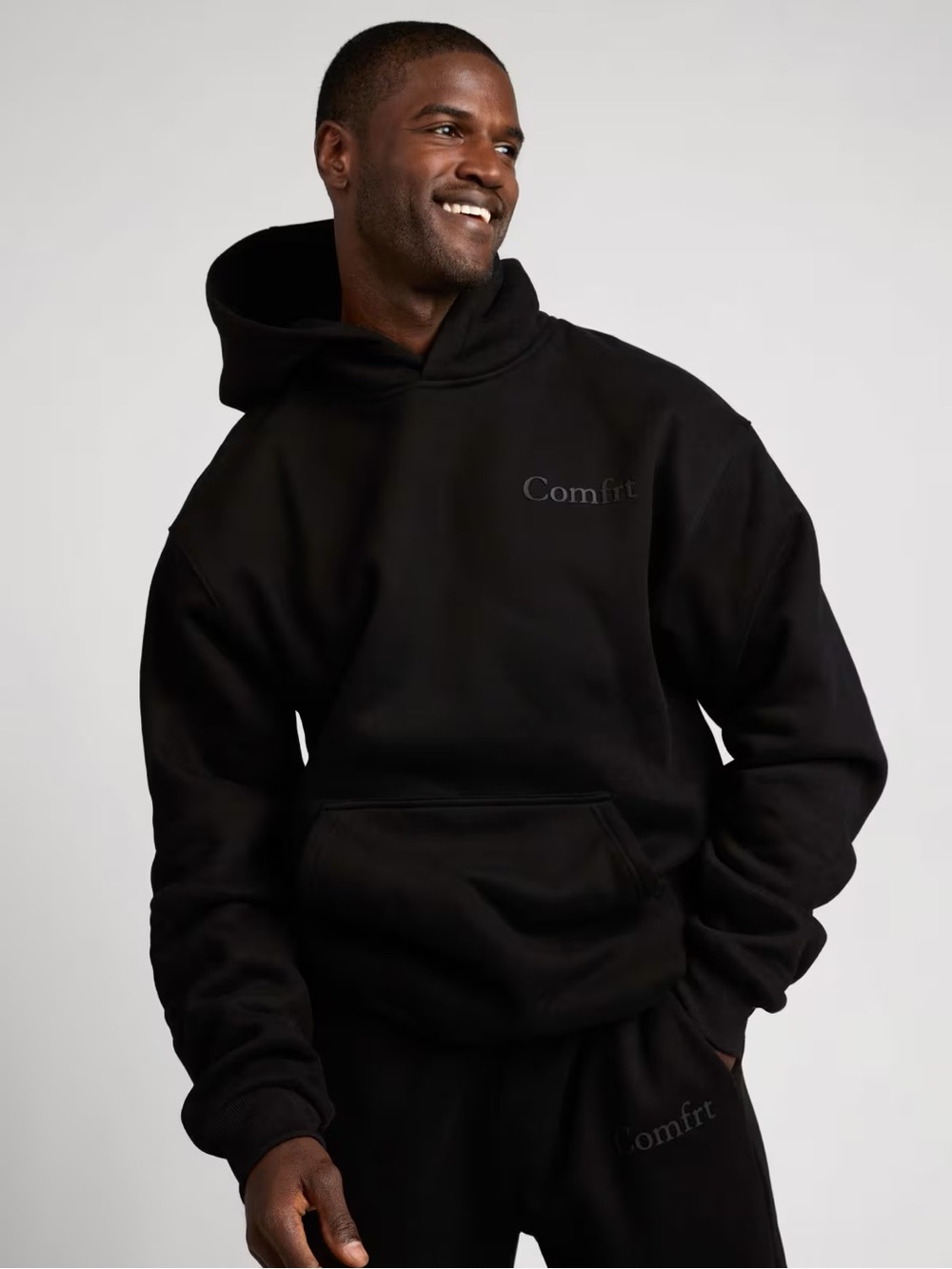 Comfrt Minimalist Hoodie in Onyx
